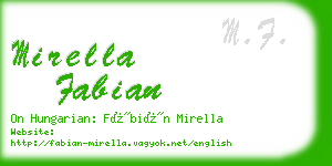 mirella fabian business card